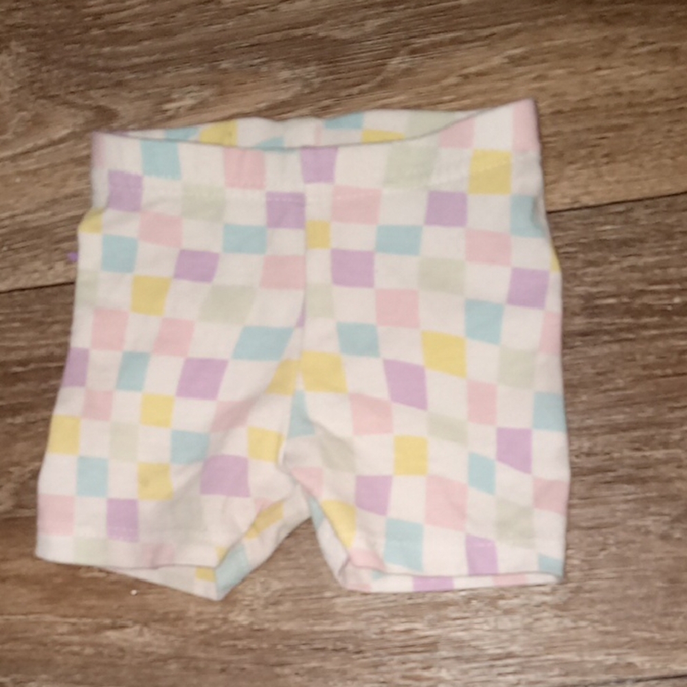 Pastel Checkered Baby Shorts